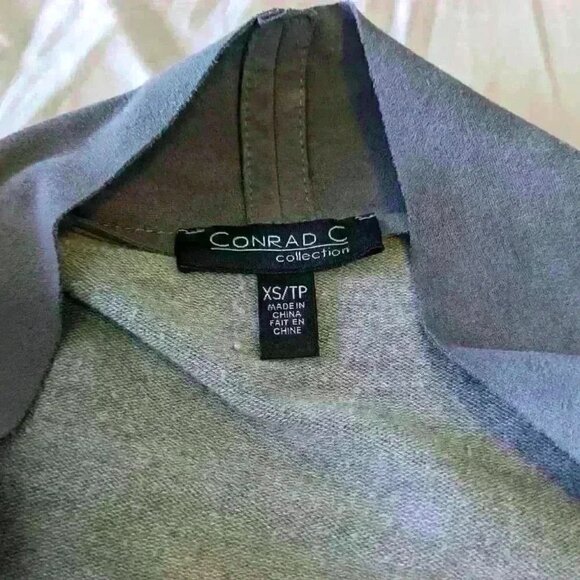 Conrad C Collection, Suede Cardigan, Grey, Size XS - Picture 2 of 7